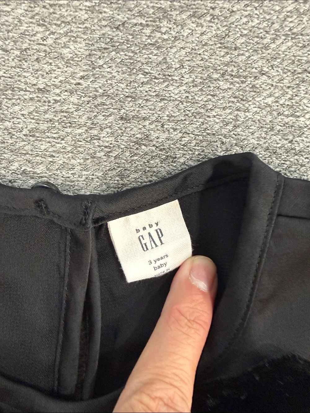 GAP Baby Black Dress with Velvet Bow